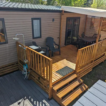 200m de la plage Mobil Home LUXE Neuf 42m2 3 chambres Camping 5 Etoiles Mayotte Biscarrosse Koyobalys Extérieur photo